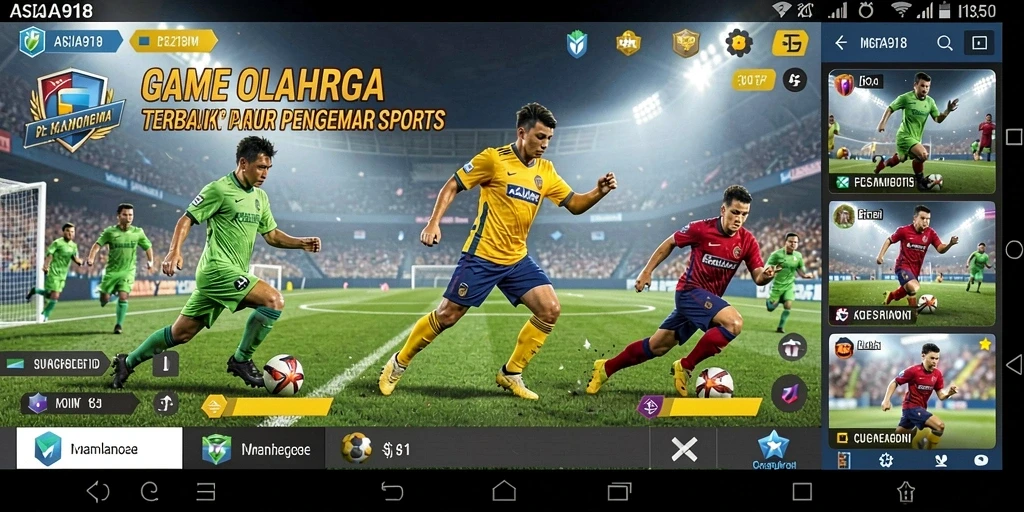 Tangkapan layar gameplay ASIA918 menampilkan aksi olahraga yang mendebarkan.