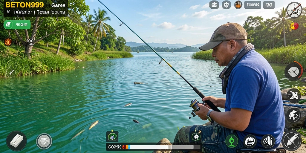 Screenshot BETON999 menampilkan gameplay memancing yang seru dan menantang.