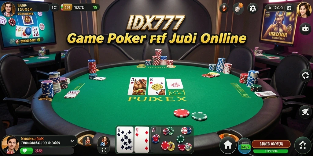 Tampilan gameplay seru dan menarik dari permainan Poker IDX777.