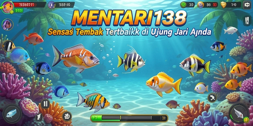 Tampilan gameplay seru MENTARI138 saat menangkap ikan.