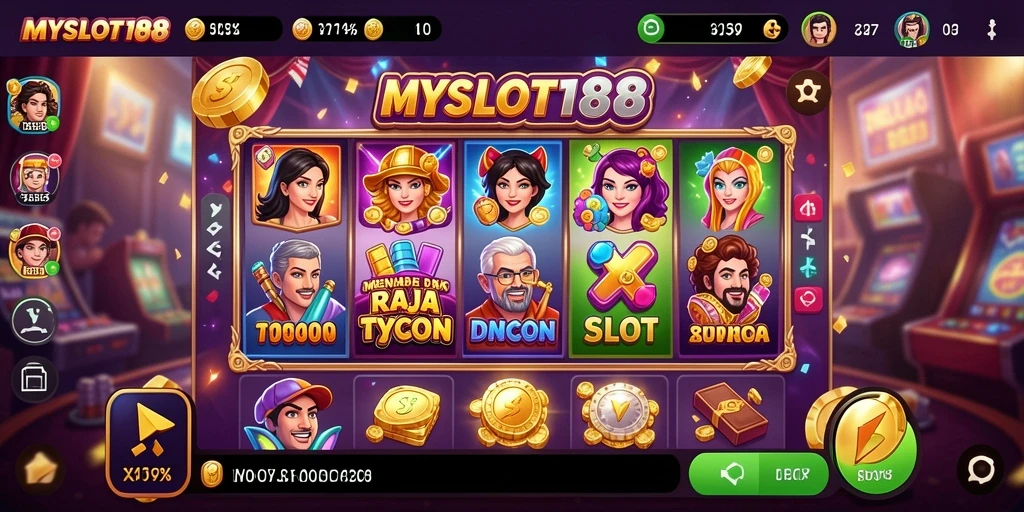 Tampilan gameplay MYSLOT188 dengan mesin slot yang beragam.