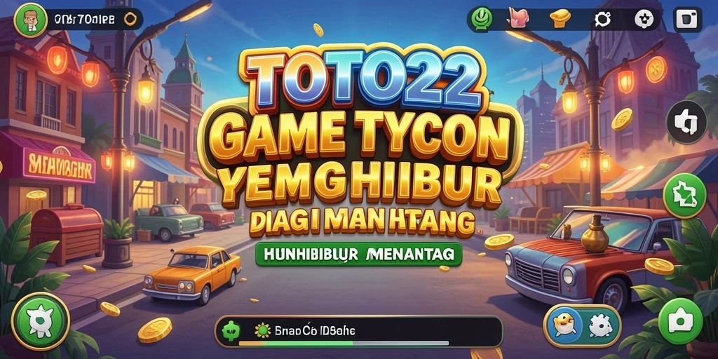 Tampilan gameplay TOTO22 dengan manajemen bisnis yang seru.