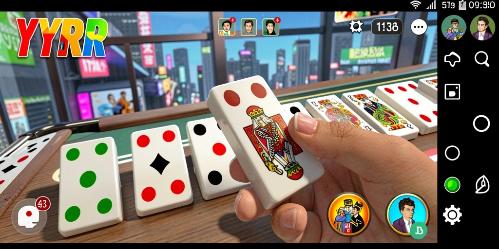 Tampilan gameplay YYRR yang menarik dan seru dalam permainan Domino.
